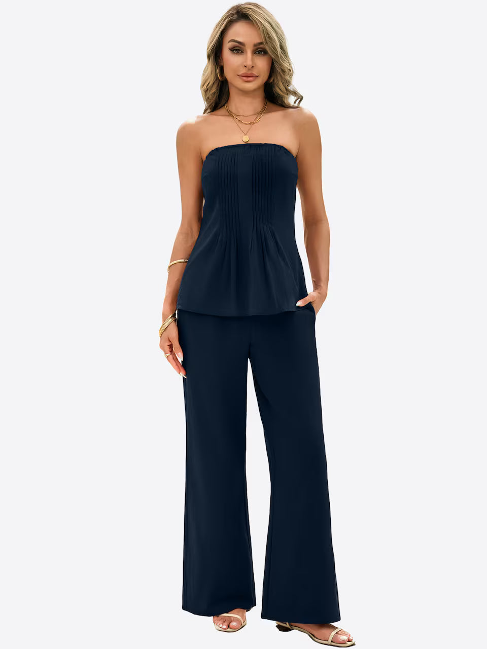 Kyle Strapless Top and Pants Set