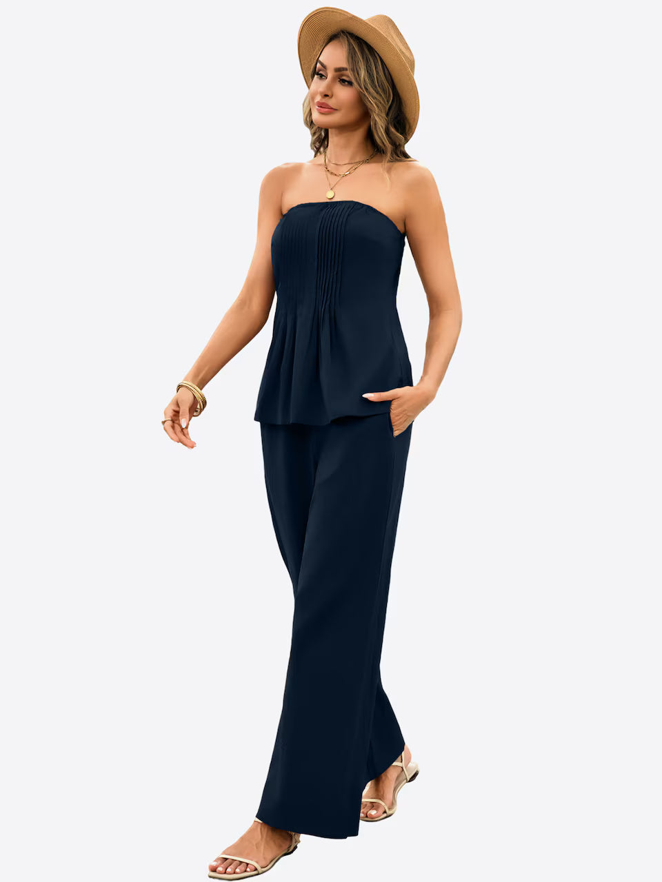 Kyle Strapless Top and Pants Set