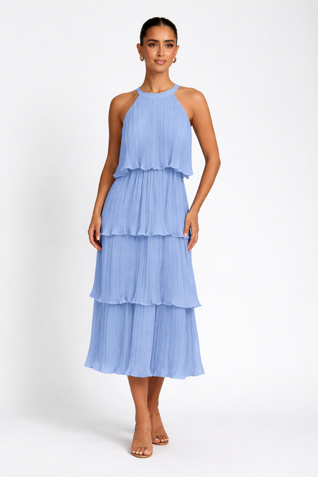 Chiffon Flowy Summer Midi Dress