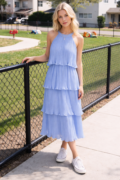 Chiffon Flowy Summer Midi Dress